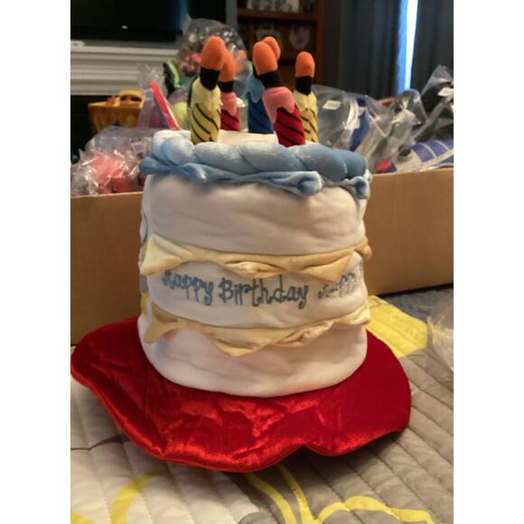 Disney Parks Mickey Mouse Happy Birthday Cake Hat with Light Up Candles - Picture 2 of 5